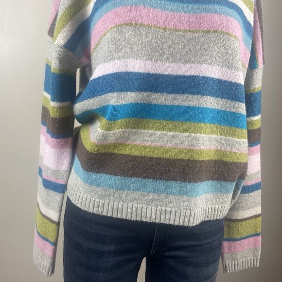 Sundance Medium Colorful Striped Lambswool Preppy Classic - Picture 3 of 8